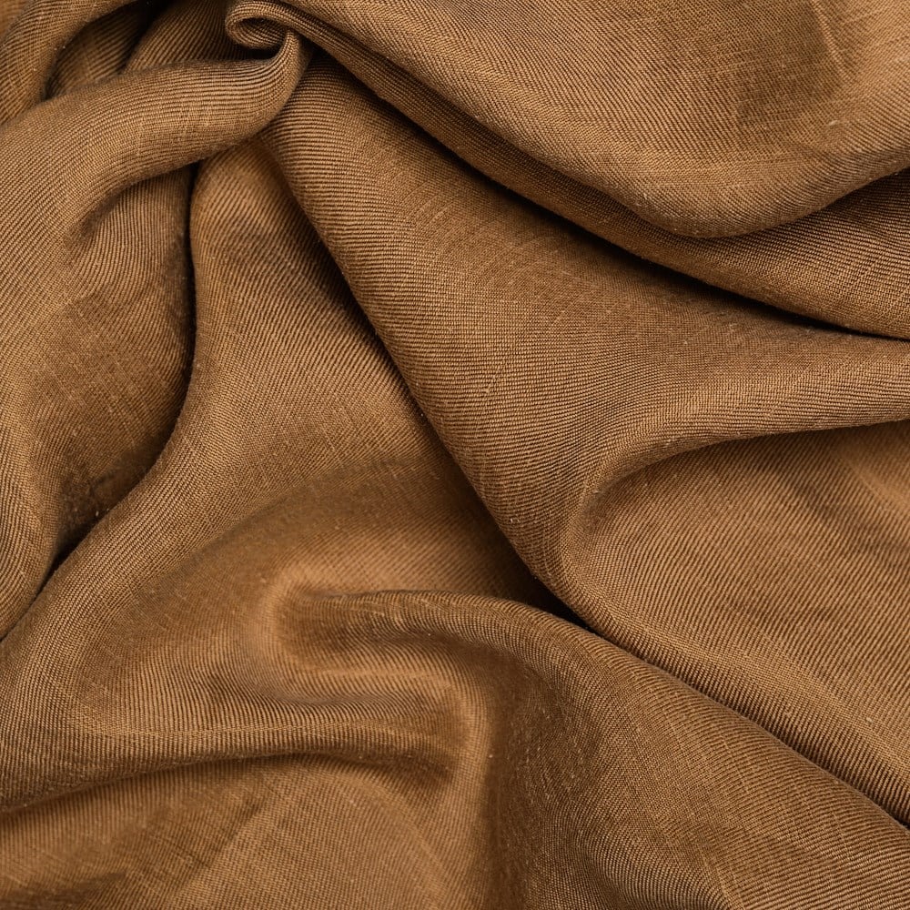 Fancy Kupro Keten Kumaş Taba 21