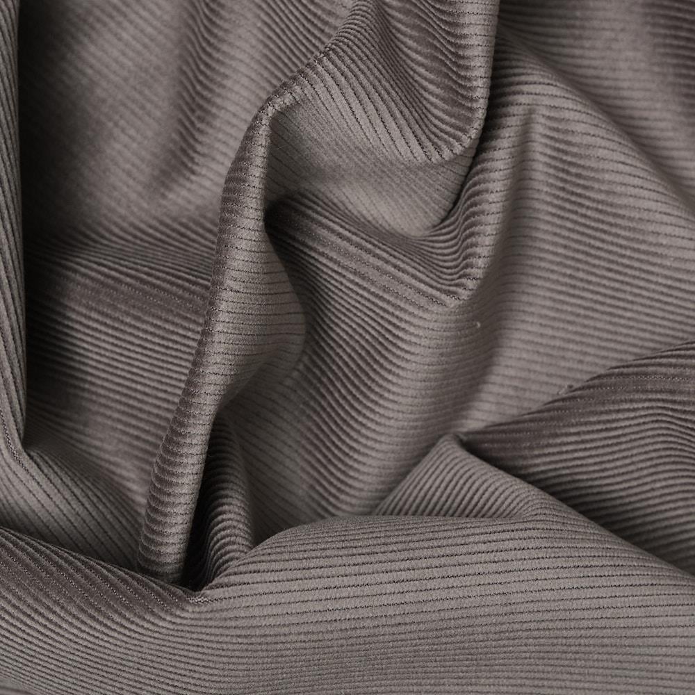 Fransız Cosserat İnce Fitil Kadife Kumaş Gri 02