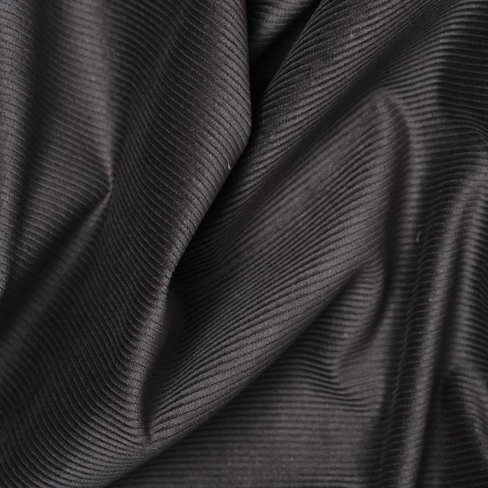 Fransız Cosserat İnce Fitil Kadife Kumaş Füme  01