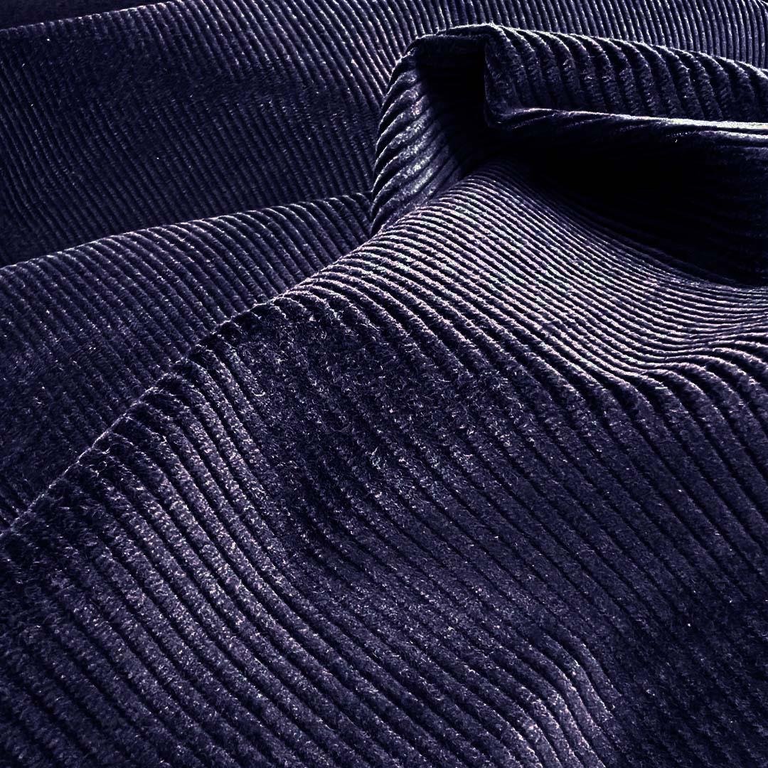Fransız Cosserat Orta Fitil Kadife Kumaş Lacivert 08