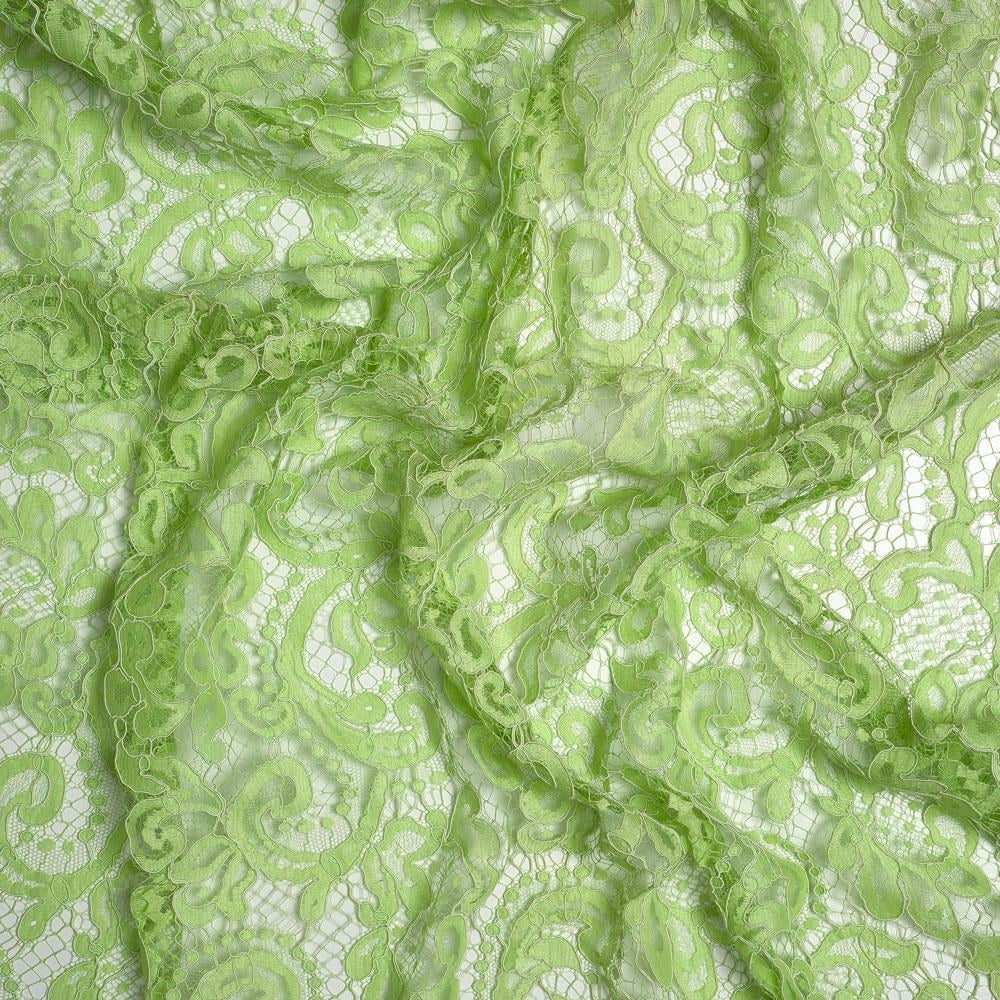Fransız Kupon Dantel Çimen Yeşili 11