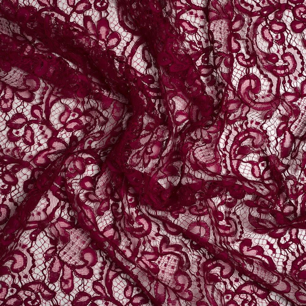 Fransız Kupon Dantel Koyu Kırmızı 15