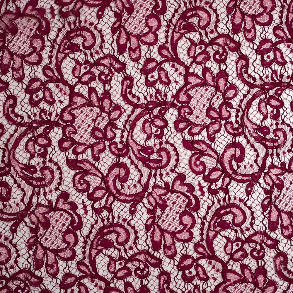 Fransız Kupon Dantel Koyu Kırmızı 15