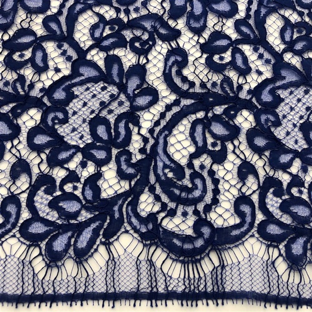 Fransız Kupon Dantel Lacivert