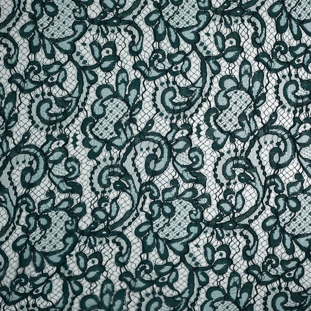 Fransız Kupon Dantel Petrol Yeşili 10