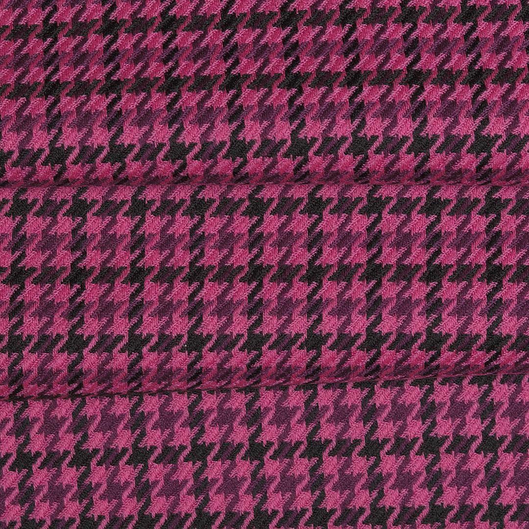 Fuşya Siyah Piedepul Kumaş 36