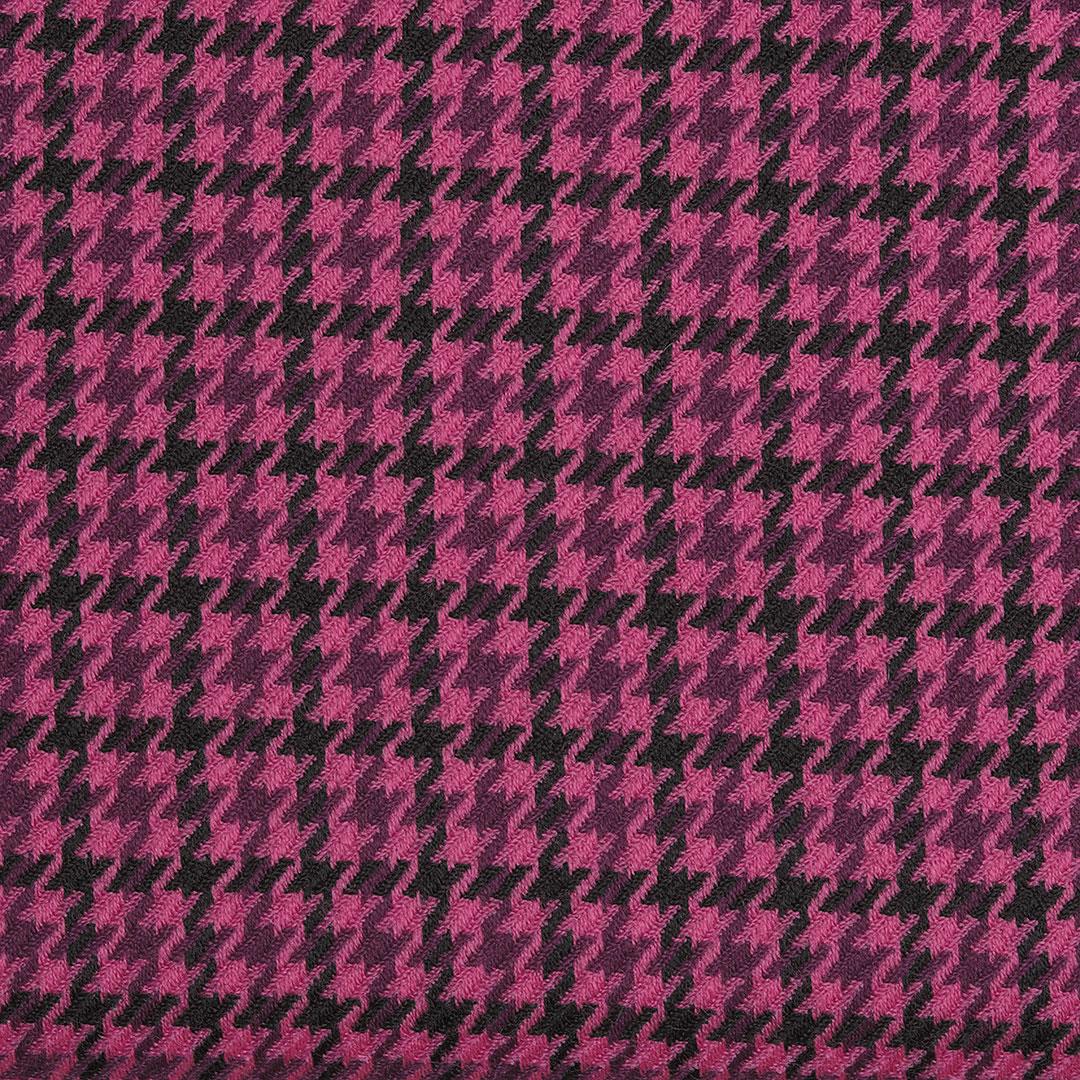 Fuşya Siyah Piedepul Kumaş 36