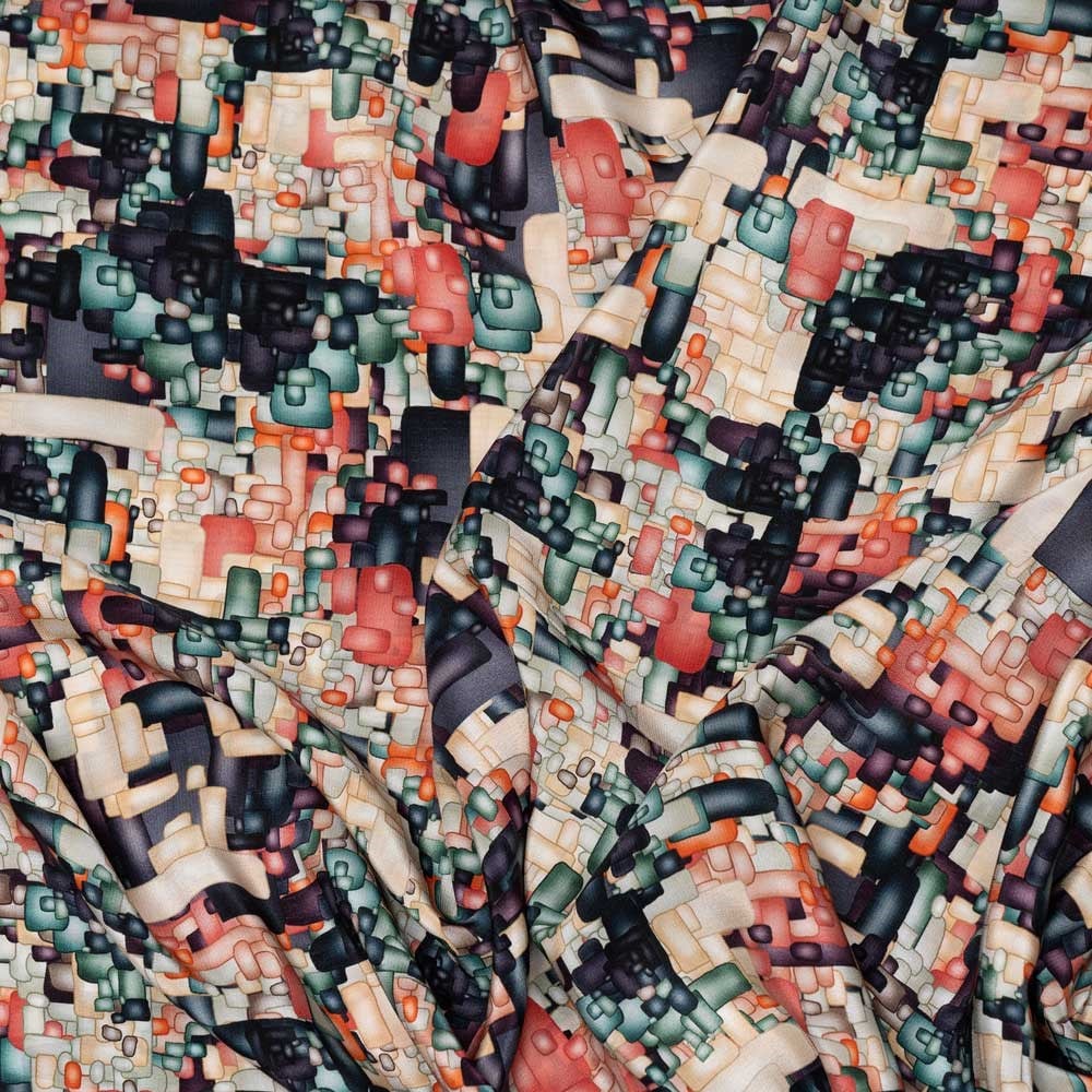 İtalyan İpek Krep De Chine Emprime 07