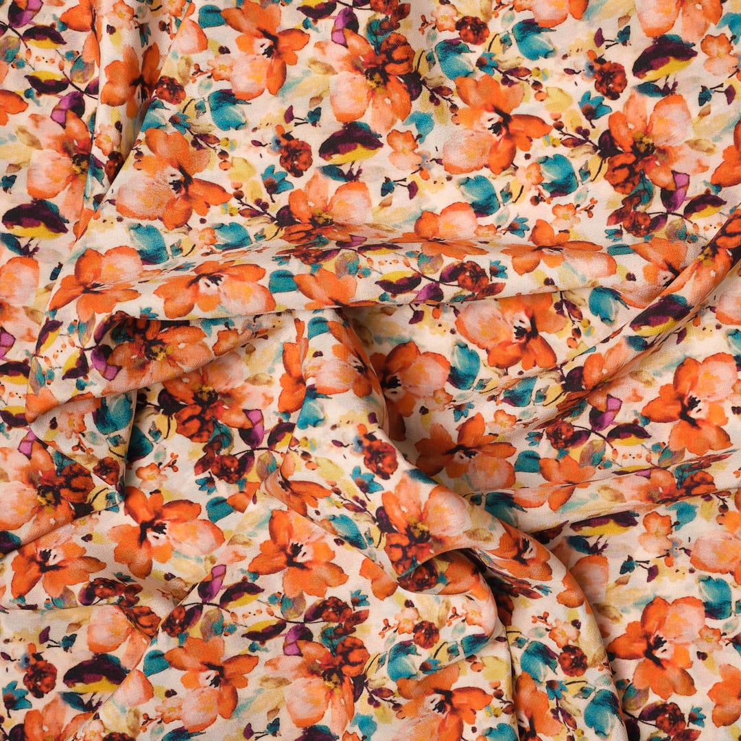 İtalyan İpek Krep De Chine Emprime 16