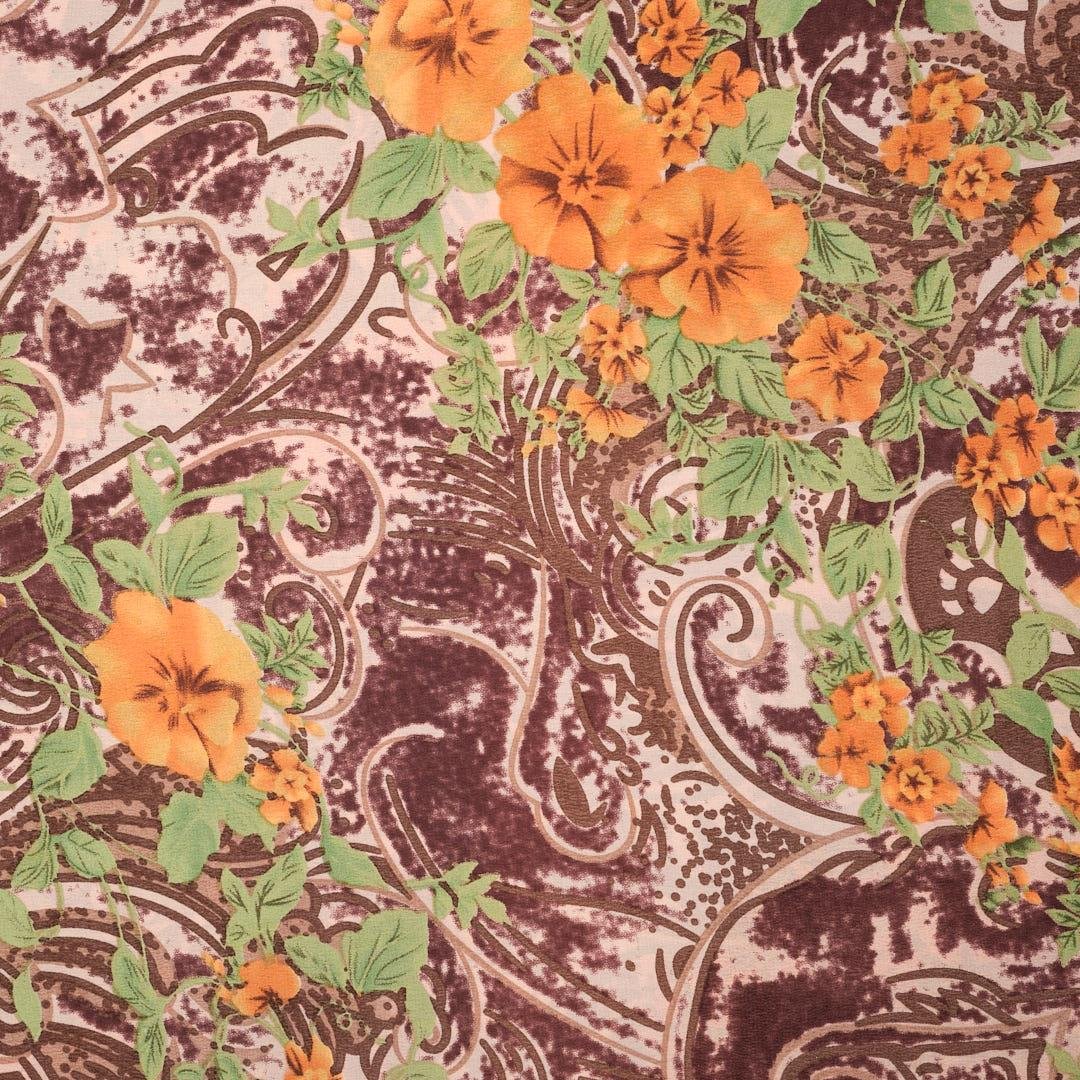 İtalyan İpek Krep De Chine Emprime 34