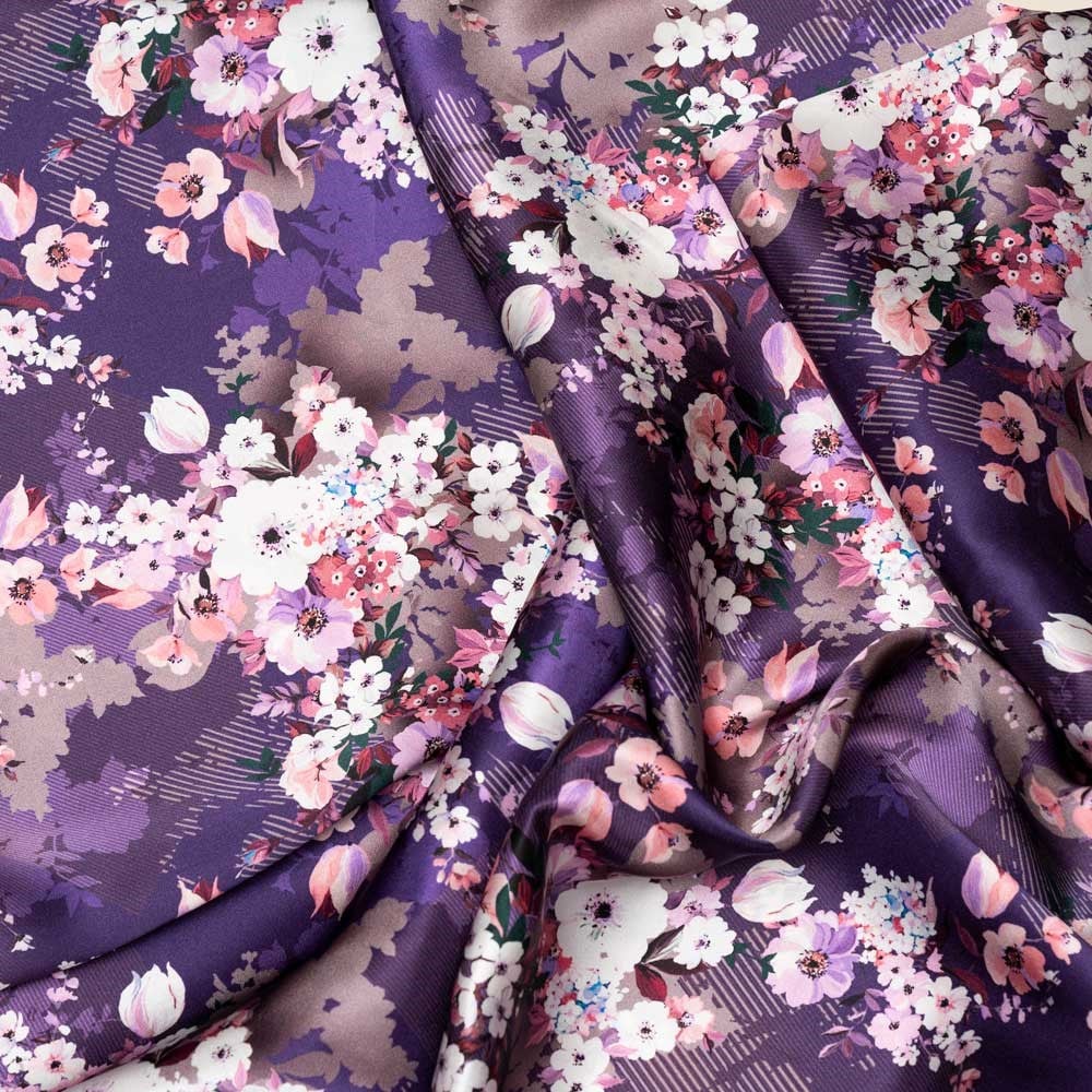 İtalyan İpek Saten Emprime 18