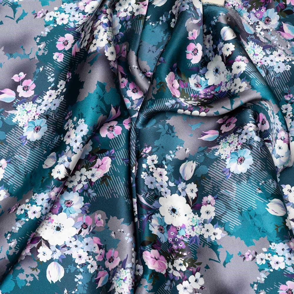 İtalyan İpek Saten Emprime 19