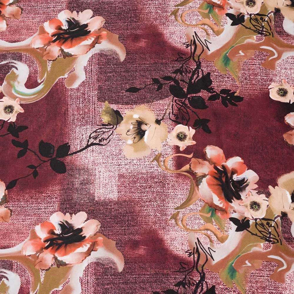 İtalyan İpek Saten Emprime 22