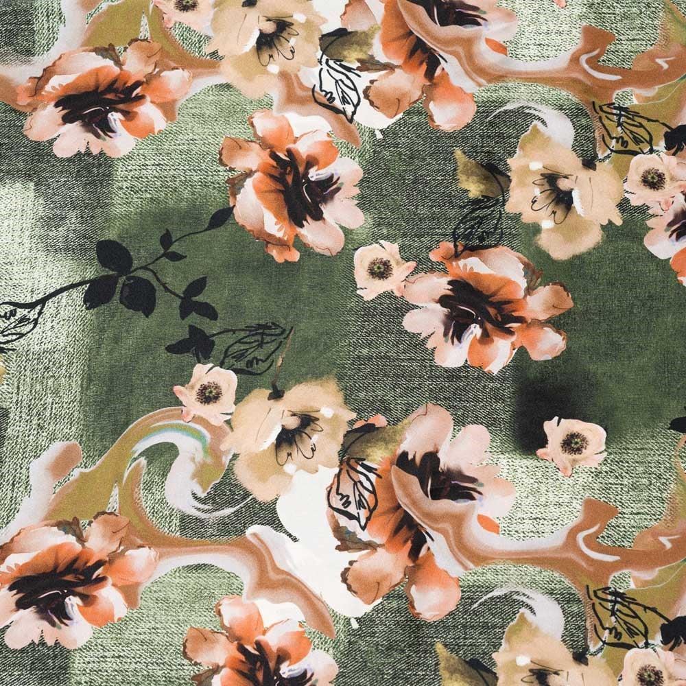 İtalyan İpek Saten Emprime 23