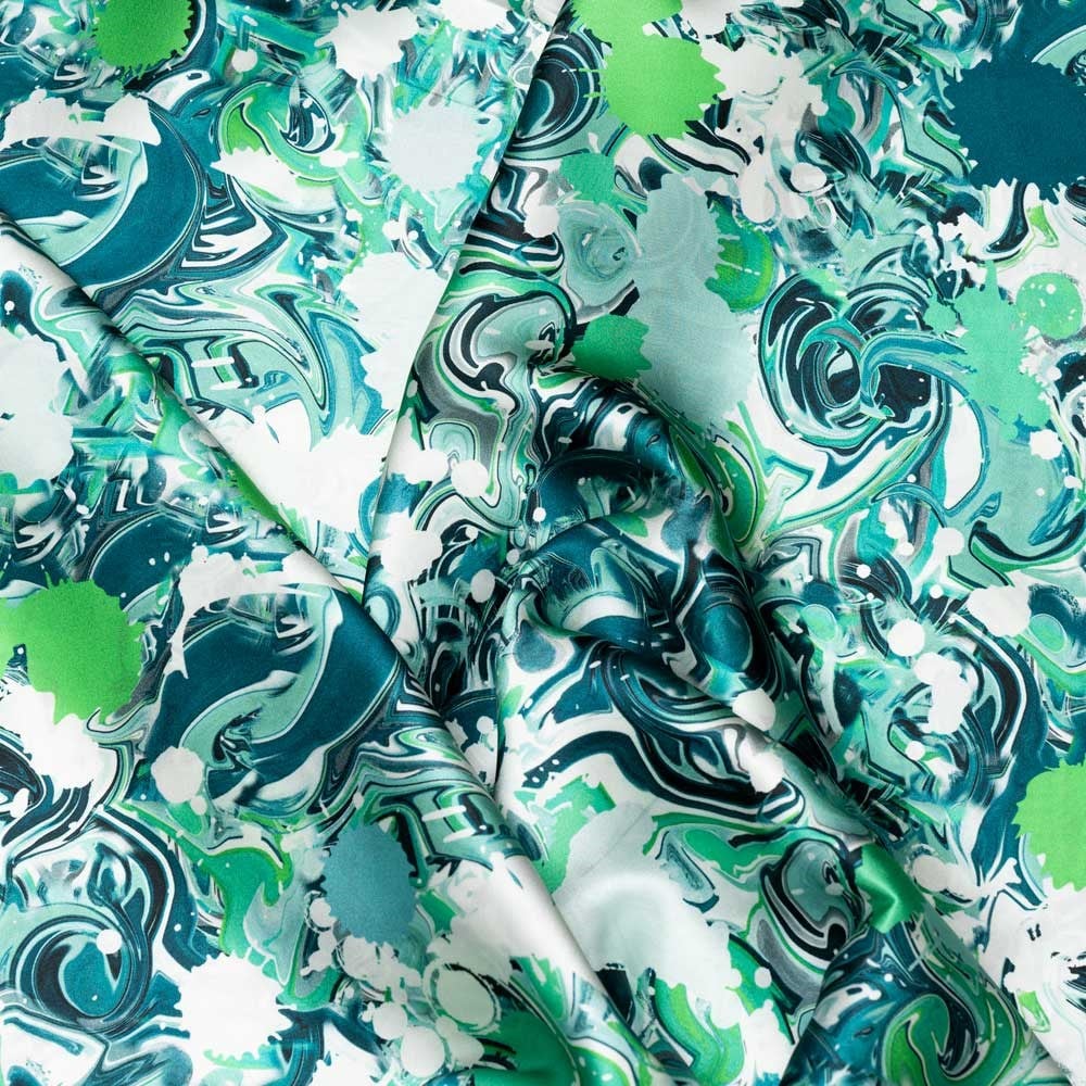 İtalyan İpek Saten Emprime 25