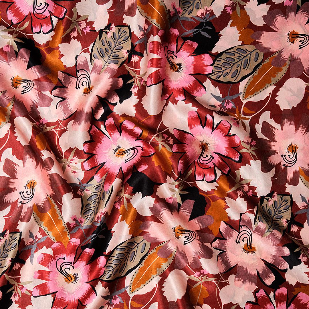 İtalyan İpek Saten Emprime 38