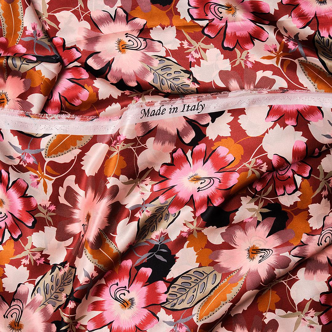 İtalyan İpek Saten Emprime 38