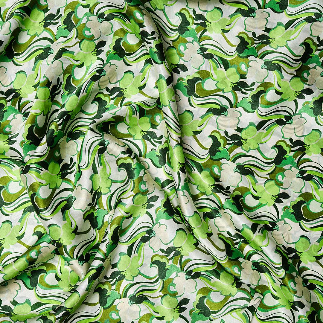 İtalyan İpek Saten Emprime 40