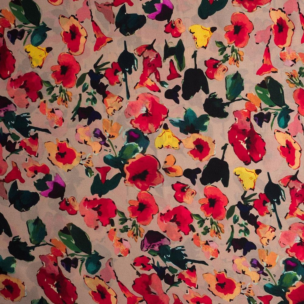 İtalyan İpek Saten Emprime 48