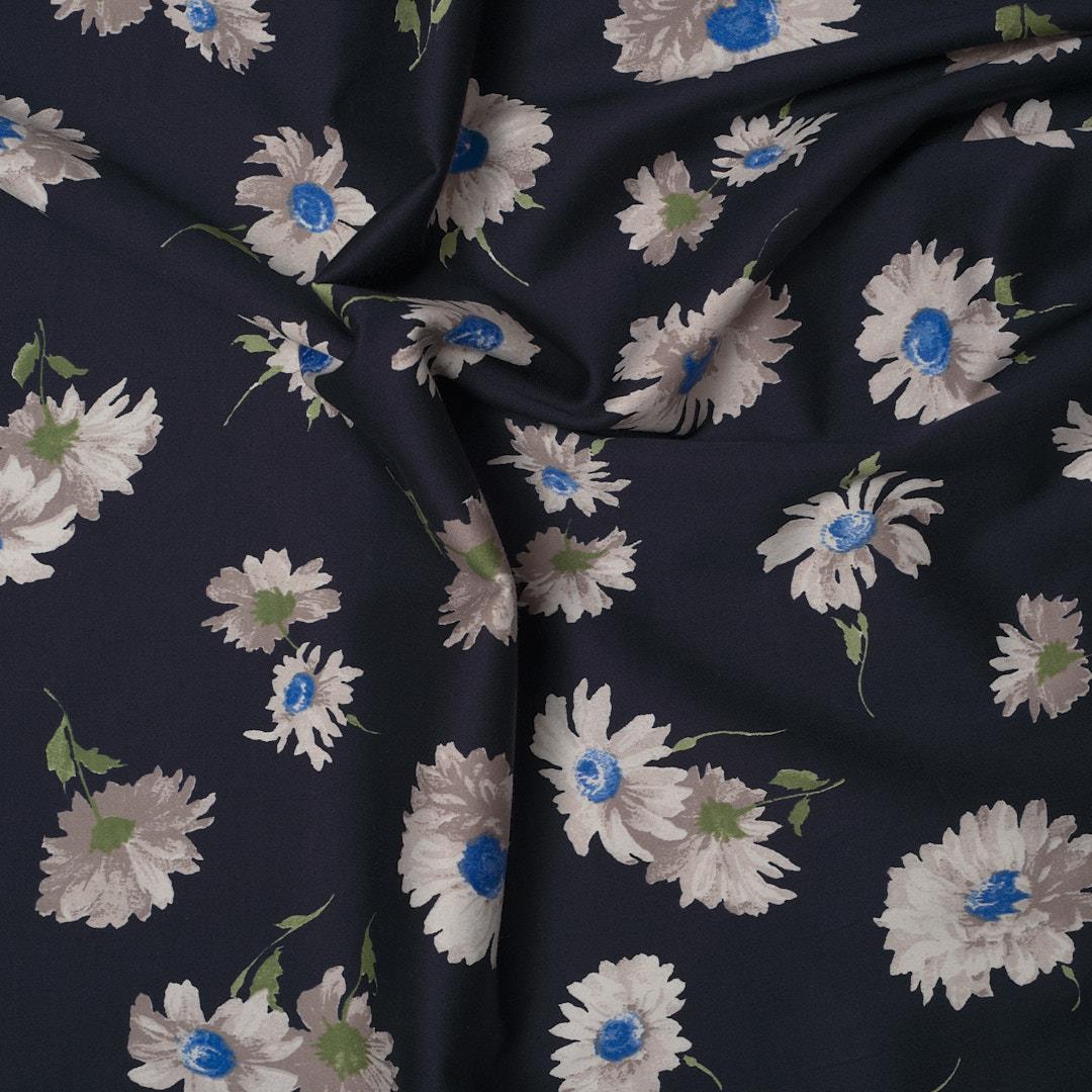 İtalyan Koton Saten Emprime Kumaş 02