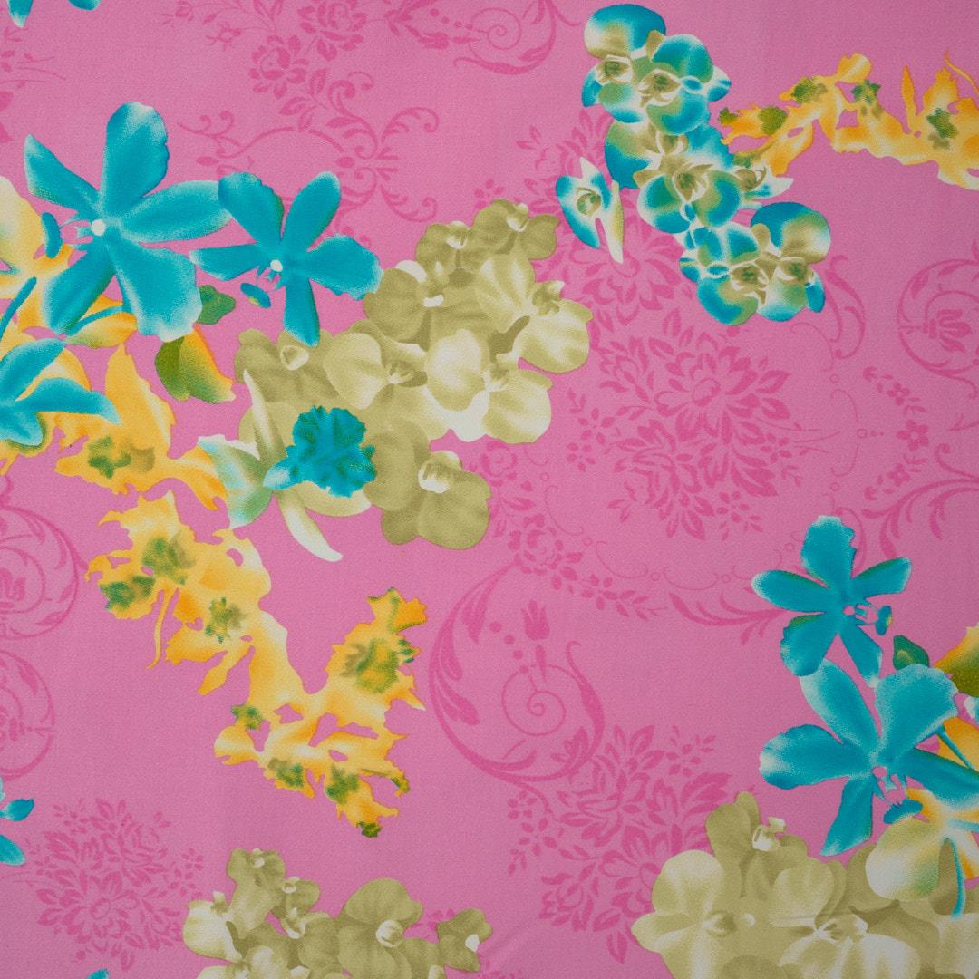 İtalyan Koton Saten Emprime Kumaş 03