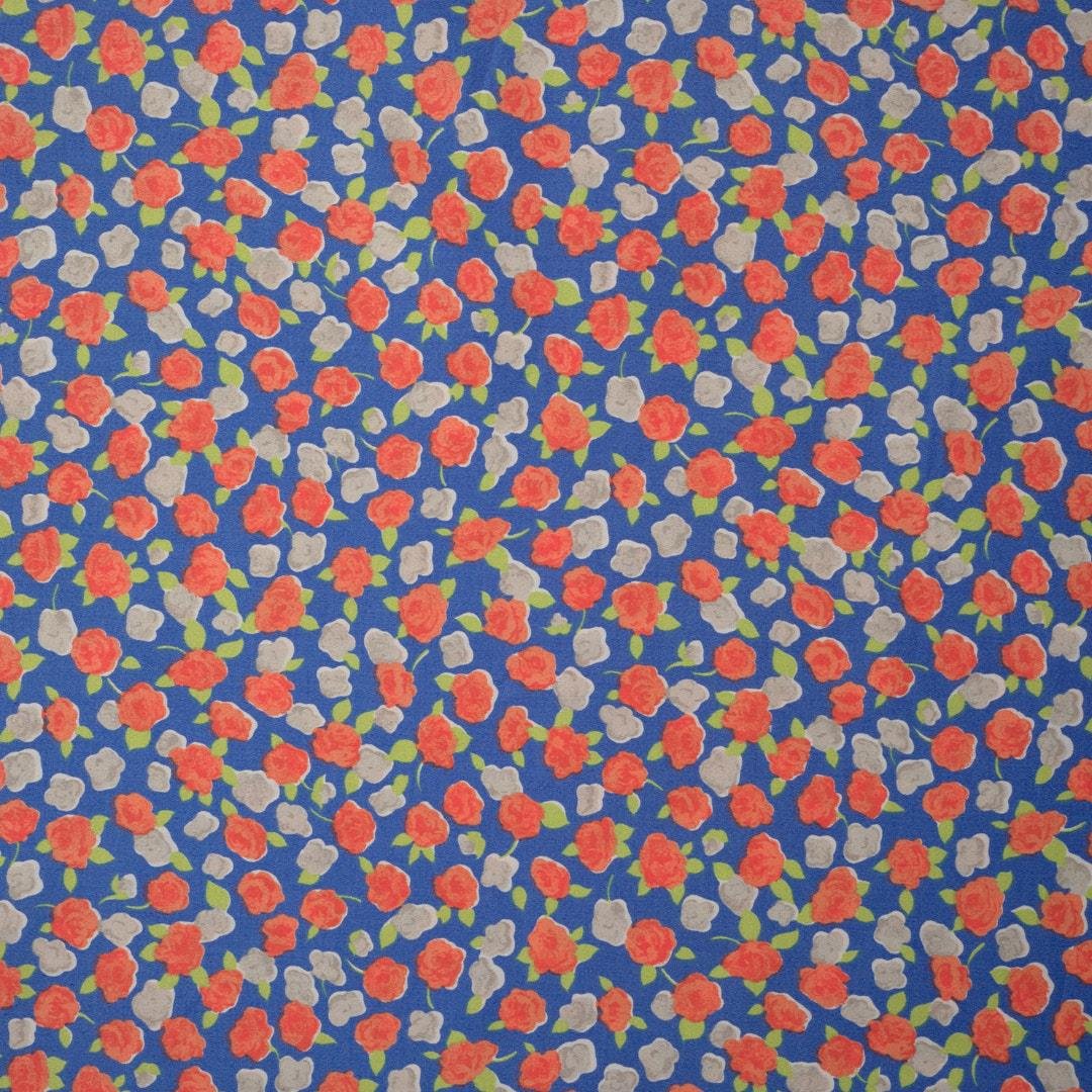 İtalyan Koton Saten Emprime Kumaş 04