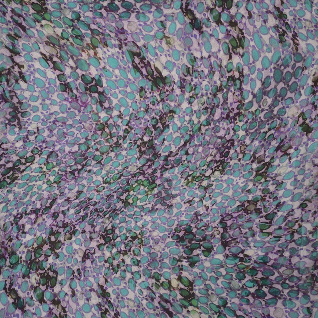 İtalyan Koton Saten Emprime Kumaş 05