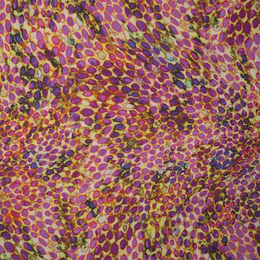 İtalyan Koton Saten Emprime Kumaş 07