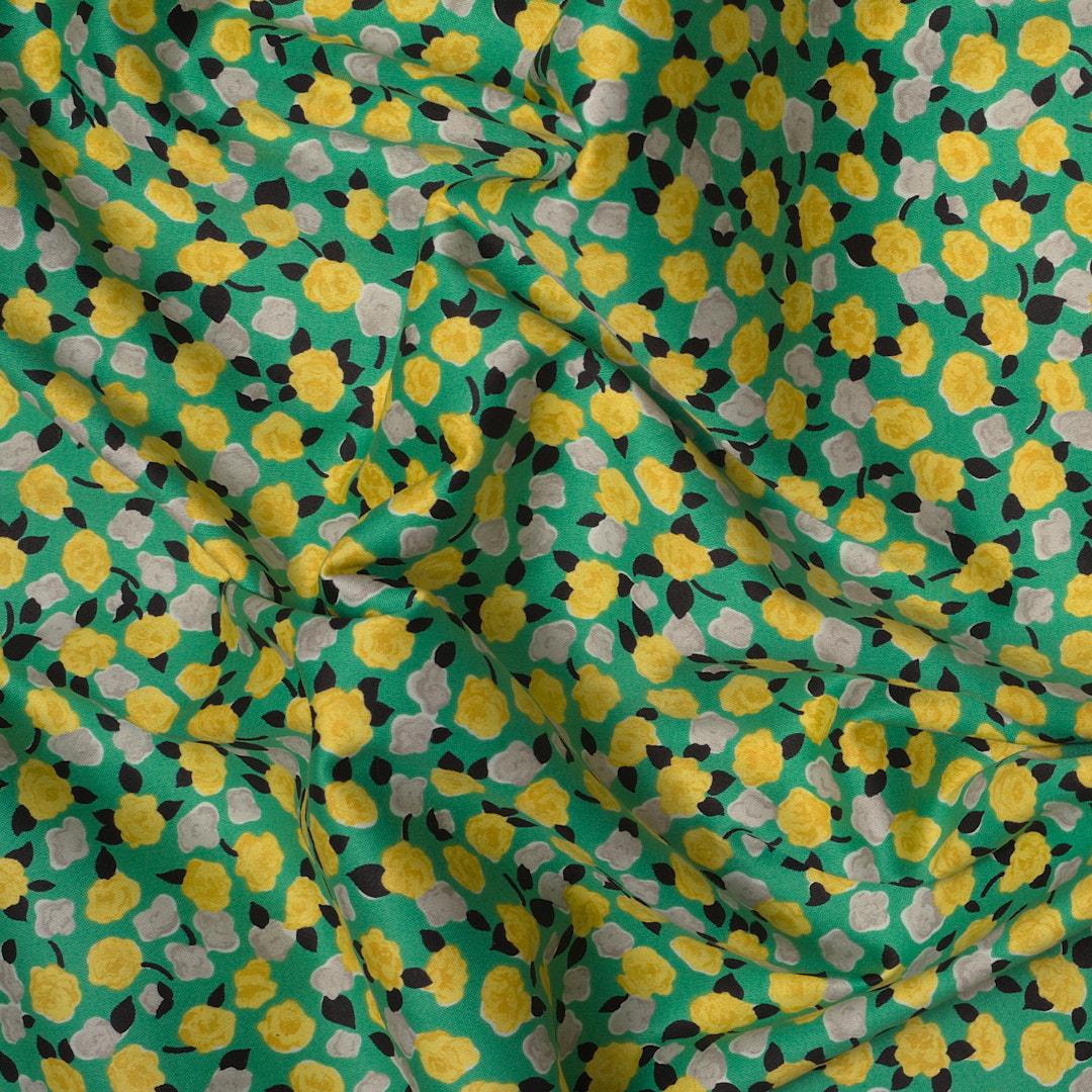 İtalyan Koton Saten Emprime Kumaş 09