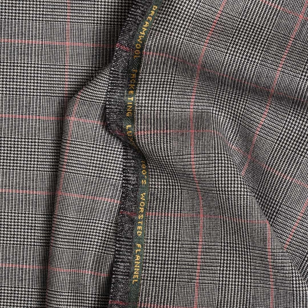 İthal Ekose Kumaş 530 19 Gri Pembe