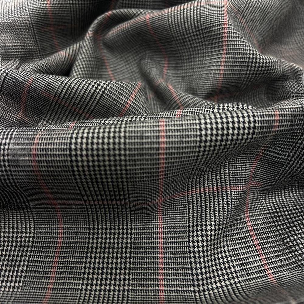 İthal Ekose Kumaş 530 19 Gri Pembe