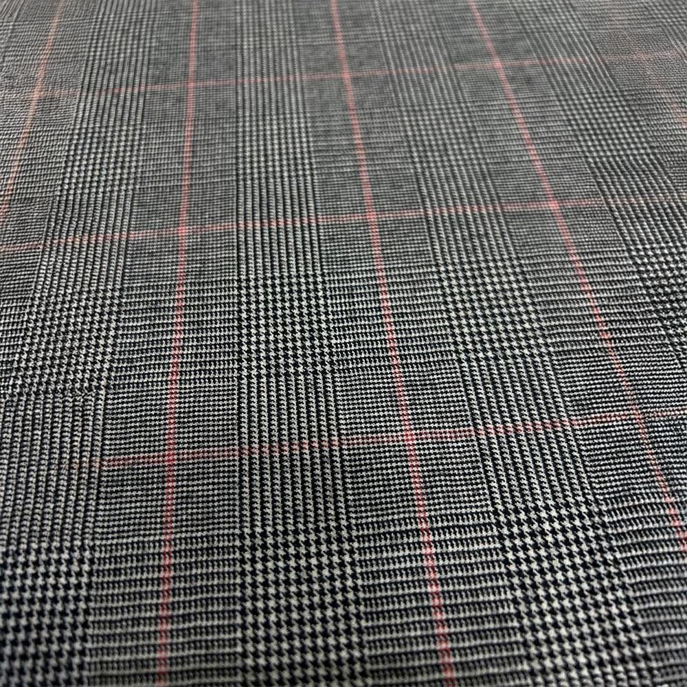 İthal Ekose Kumaş 530 19 Gri Pembe