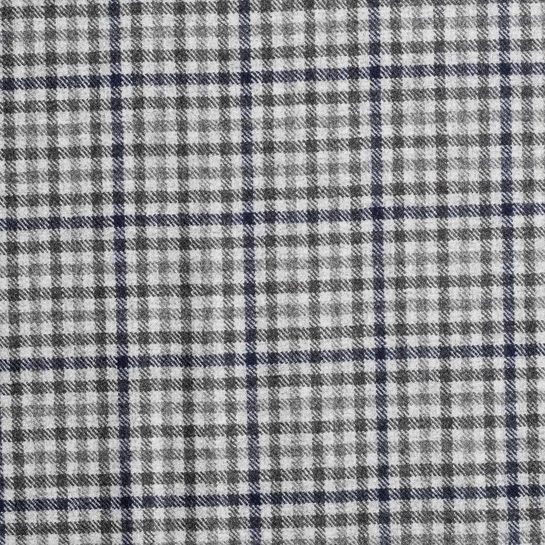 İthal Ekose Kumaş 530 25 Gri Mavi Kahve