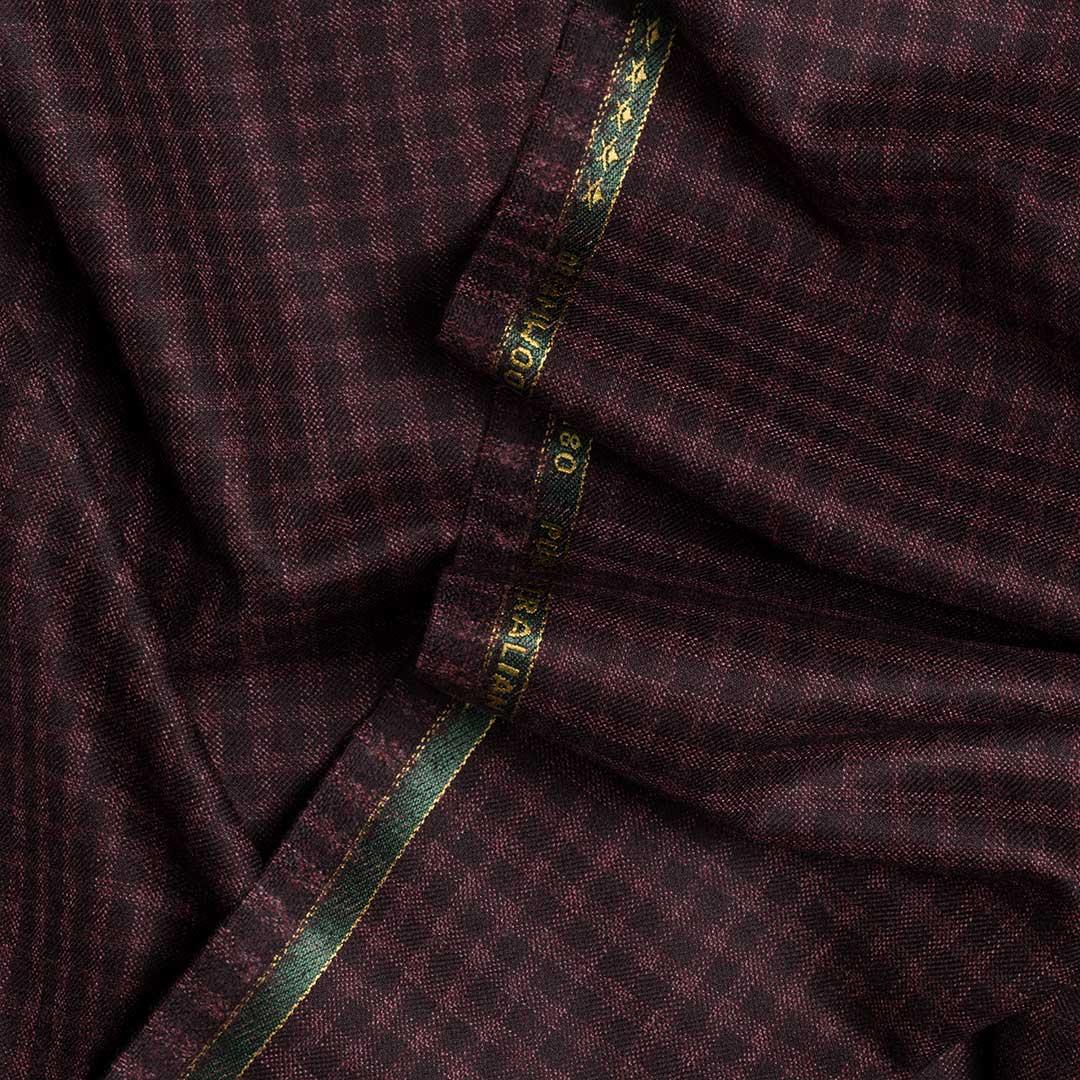 İthal Ekose Kumaş 530 27 Bordo