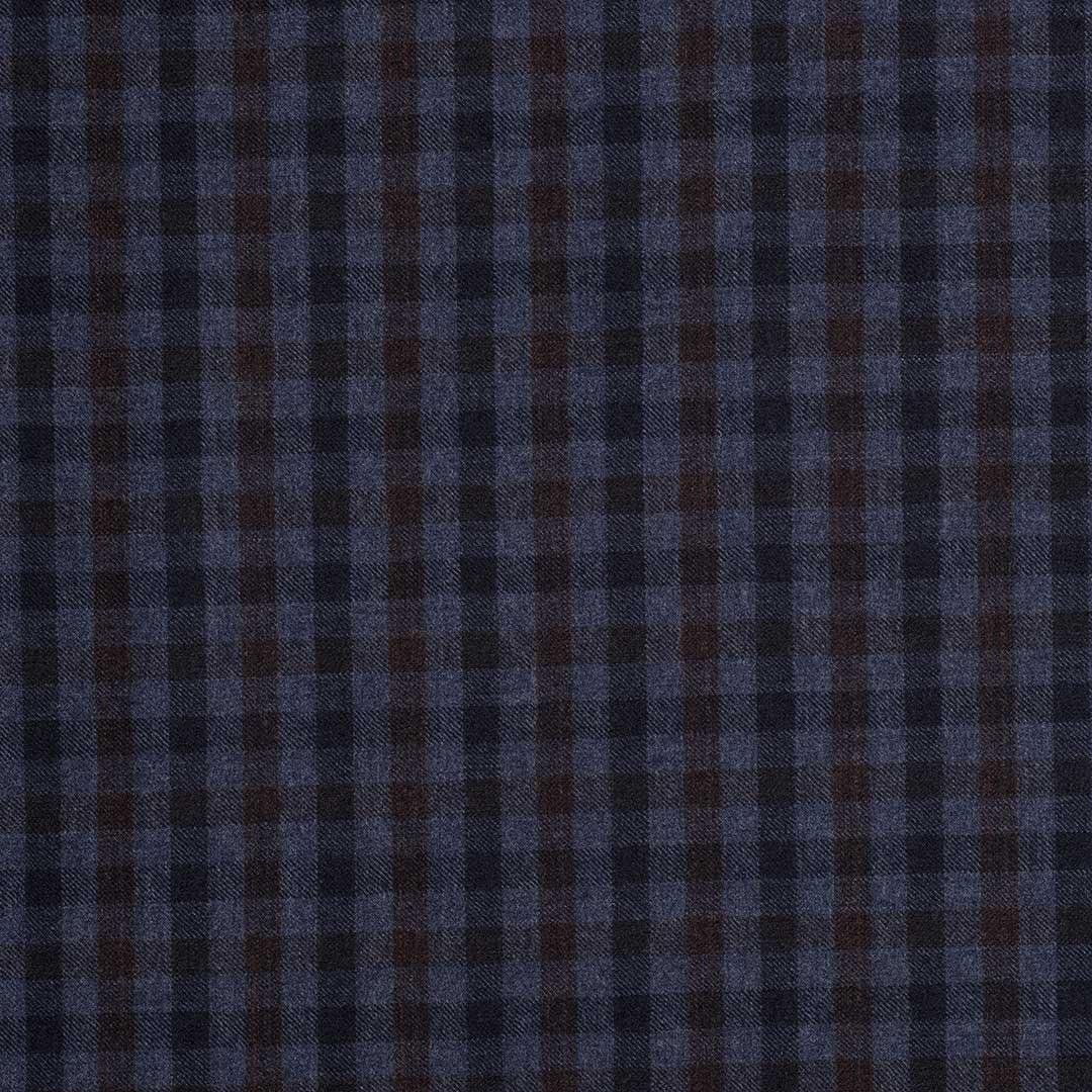 İthal Ekose Kumaş 530 30 Lacivert Kahve