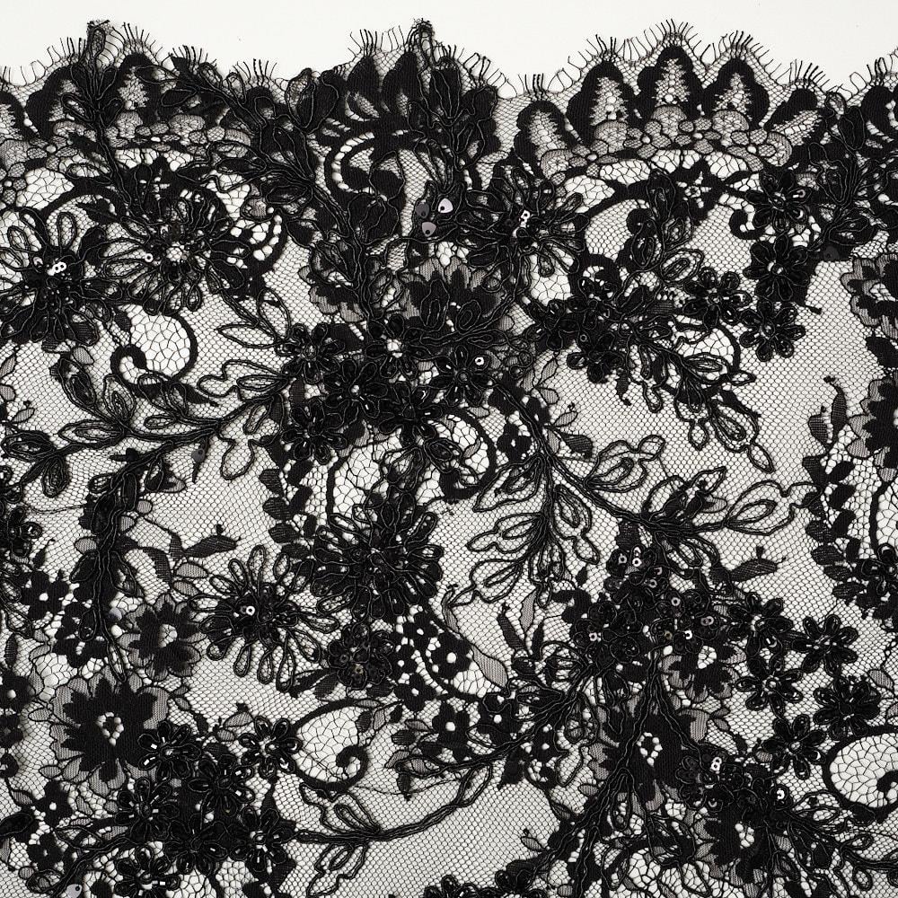 İthal Lez Boncuk Dantel Kumaş 775C - 8035 - 01