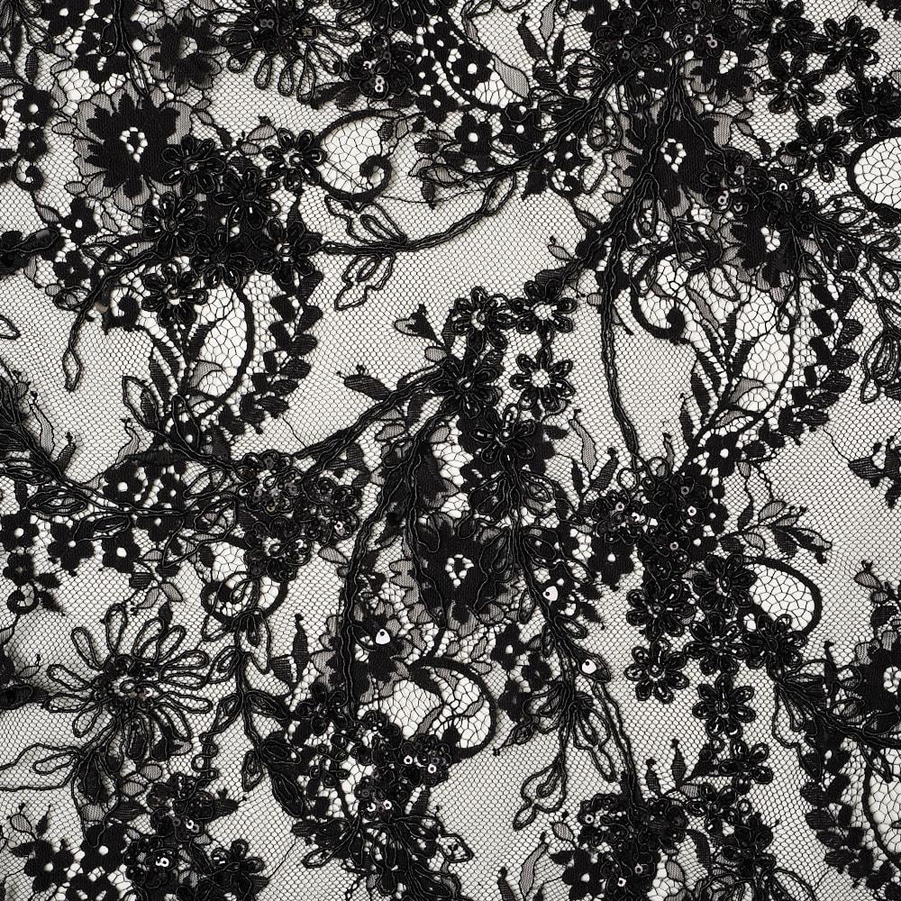 İthal Lez Boncuk Dantel Kumaş 775C - 8035 - 01