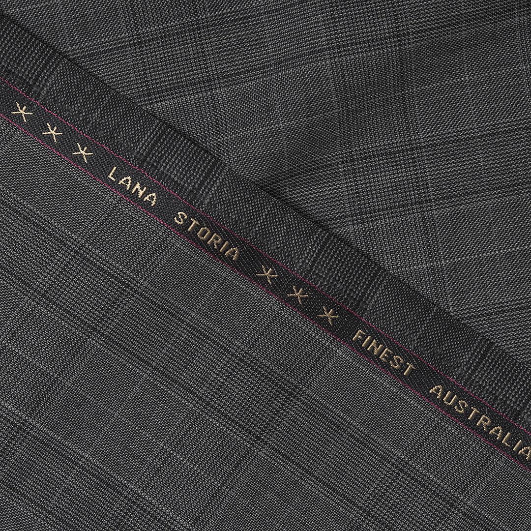 İthal Takımlık Çizgili Kumaş Antrasit 16