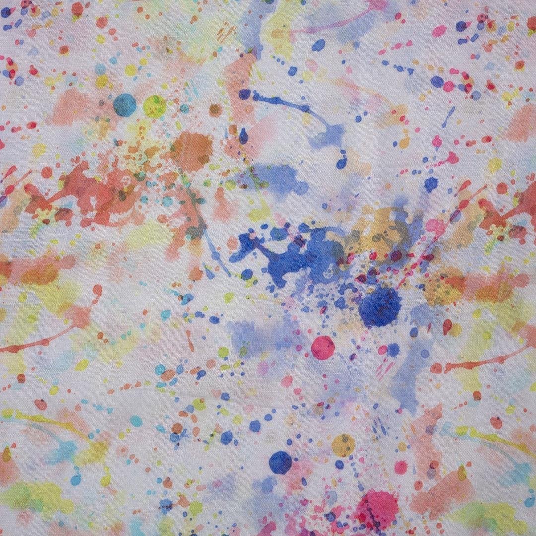 Keten Emprime Kumaş 18