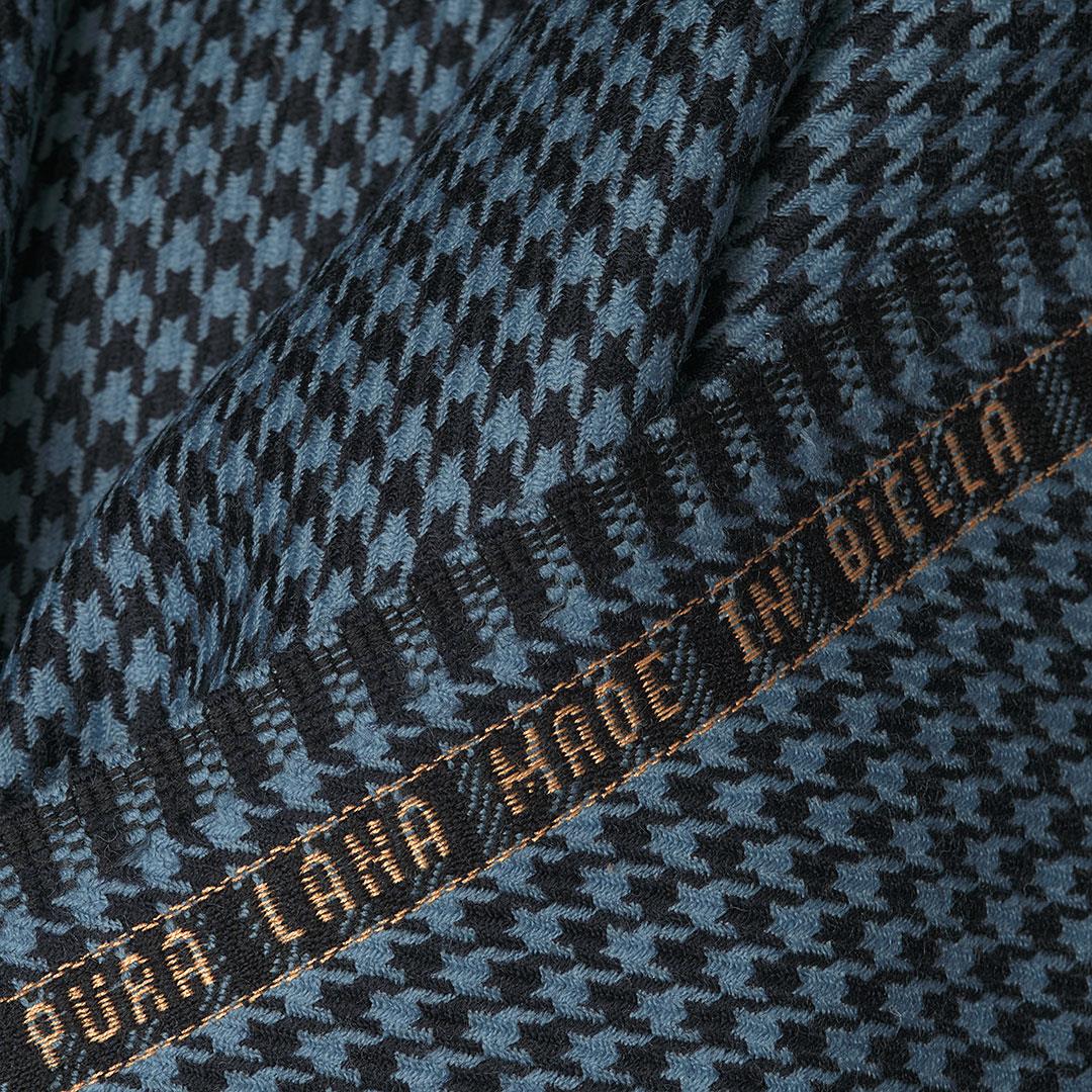 Mavi Lacivert Piedepul Kumaş 37