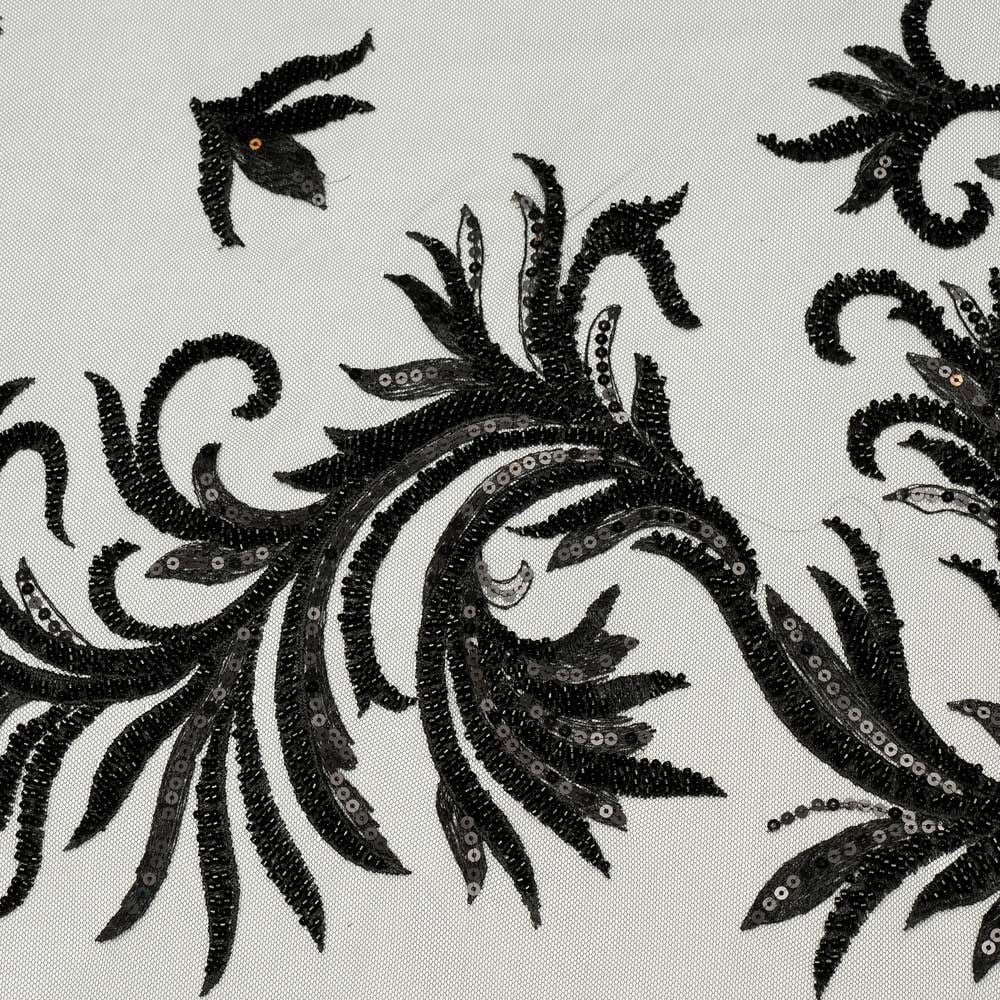 Motifli Boncuk İşleme Kumaş 92546