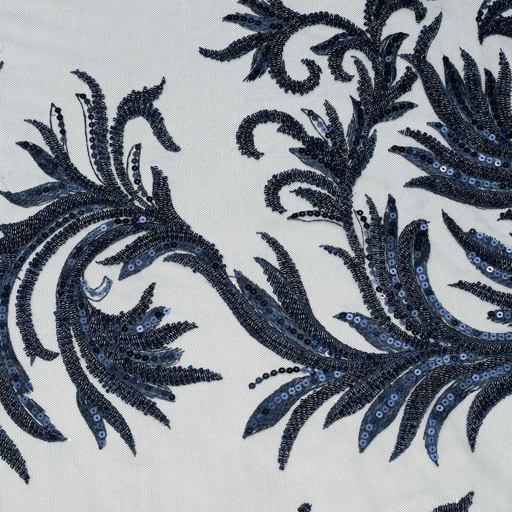 Motifli Boncuk İşleme Kumaş 92546