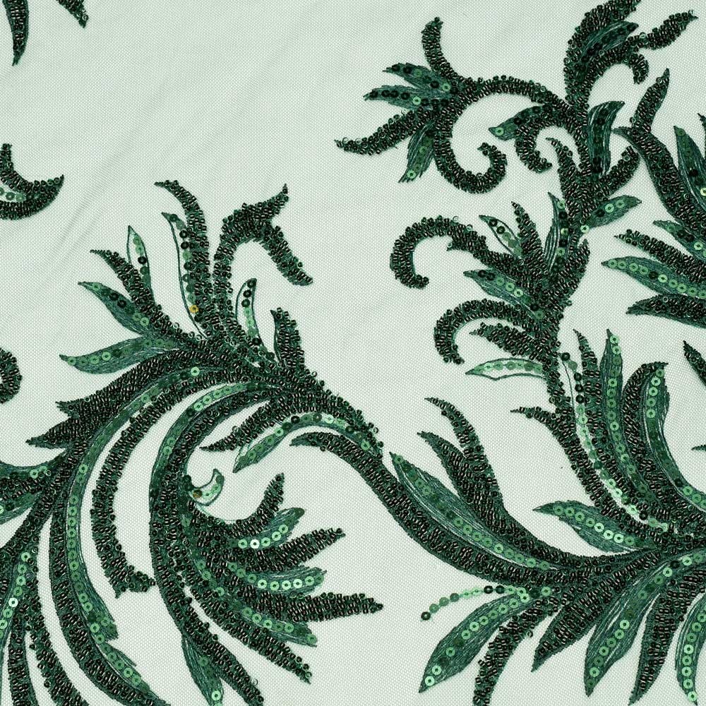 Motifli Boncuk İşleme Kumaş 92546