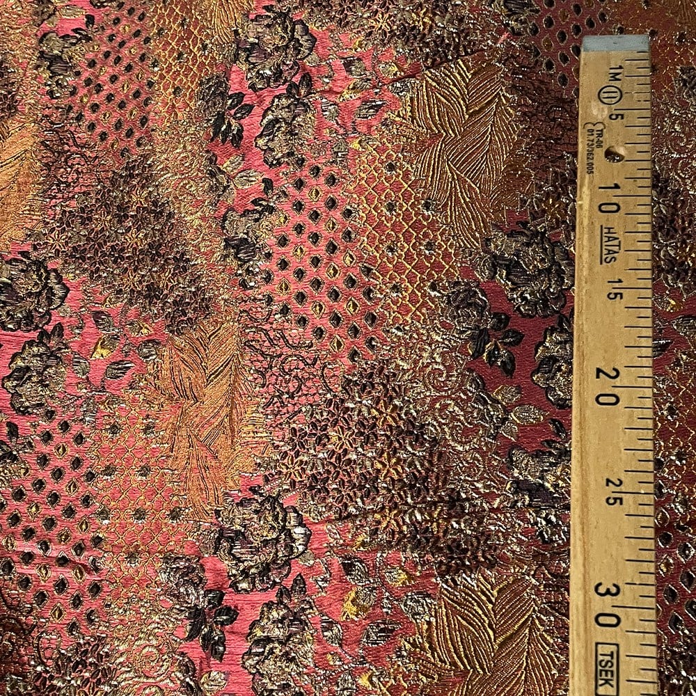 Simli Brokar Kumaş Bordo 1670 03