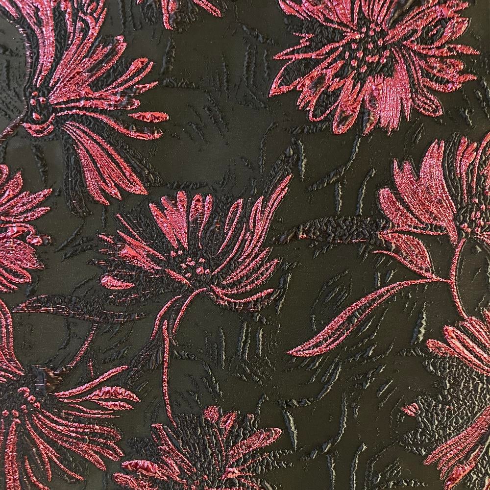 Simli Brokar Kumaş Bordo 6543