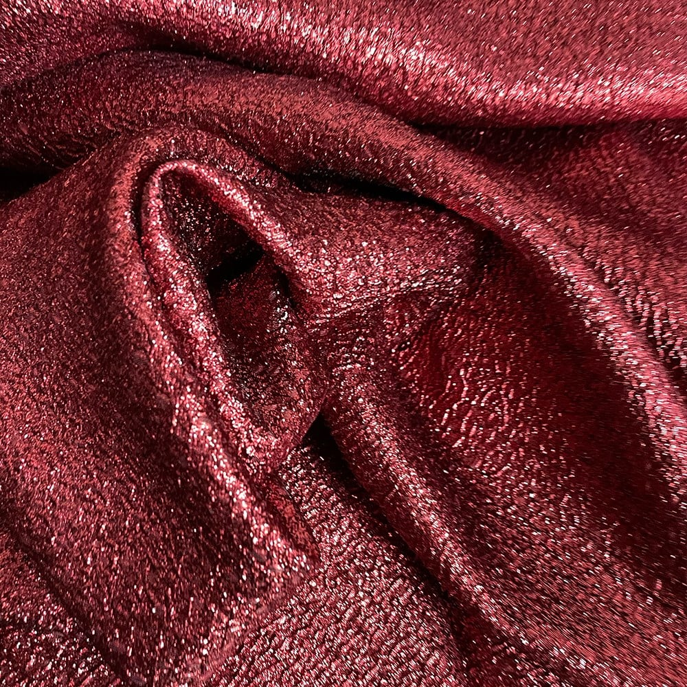 Simli Brokar Kumaş Bordo 9879 01