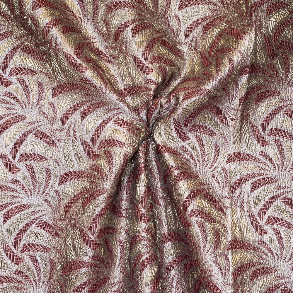 Simli Brokar Kumaş MN-Palmiye Fuşya