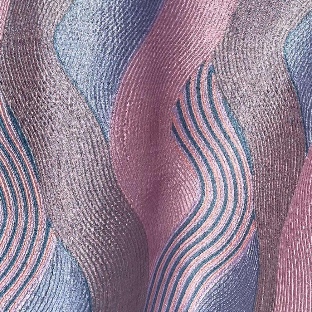 Simli Brokar Kumaş Pembe-Mavi 55023 04