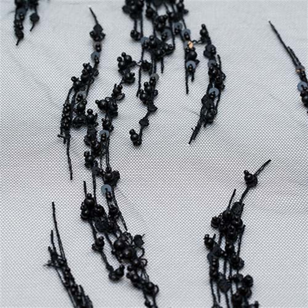 Taşlı Boncuklu İthal Abiyelik Kumaş