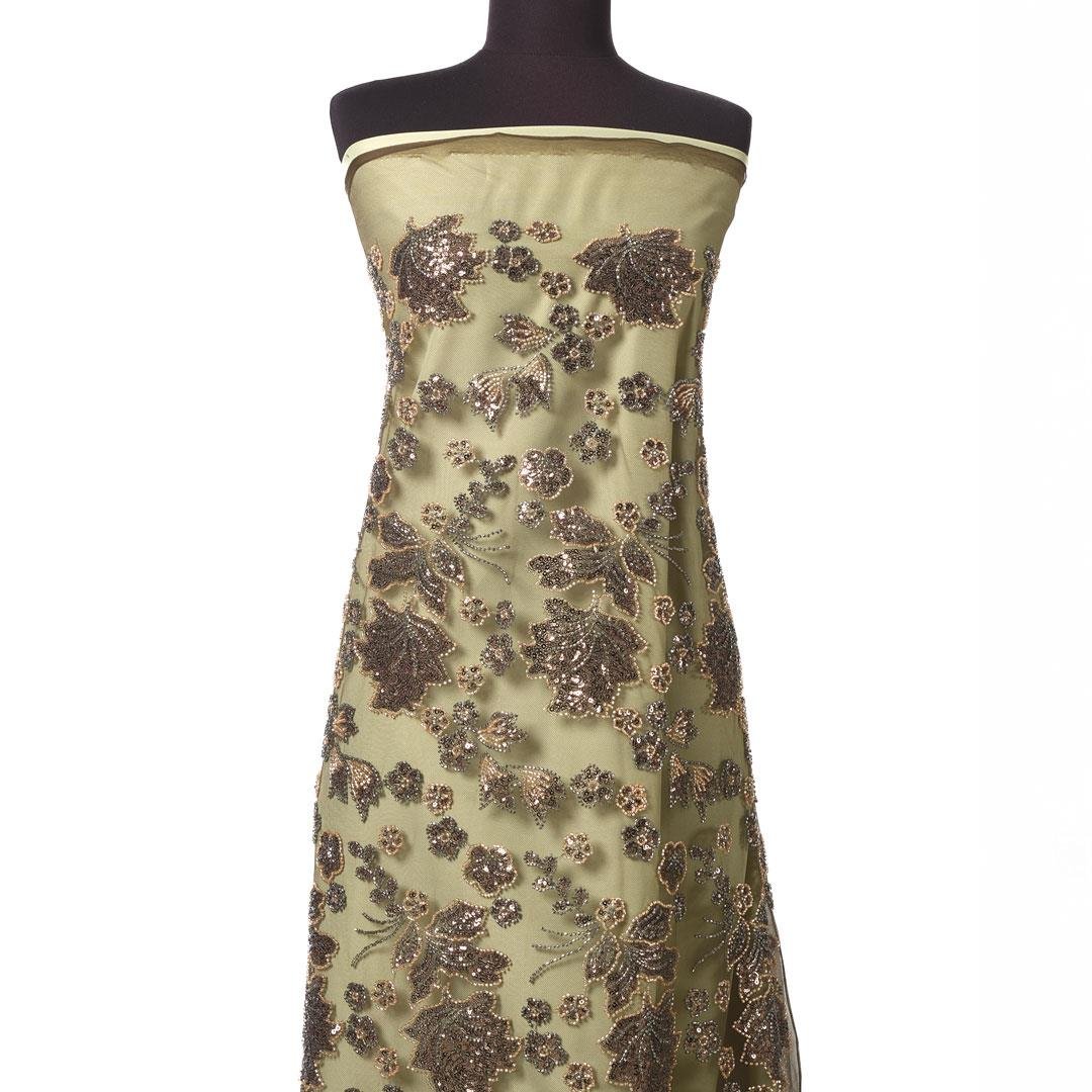 Tül Boncuk İşleme Asma Kumaş 286